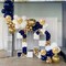 Navy Blue Gold Balloons Garland Kit, 131 pcs Navy Blue Gold White Confetti Balloons Arch Kit for Birthday Party Baby Shower Wedding Graduation Class of 2022 Prom Decorations